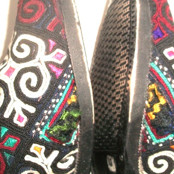 Unbranded Artisan-Made Central Asian Suzani Embroidered Side Zip Flat Boots 10M - Picture 6 of 12